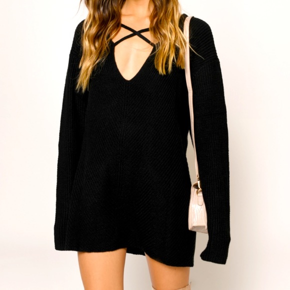 Tobi Dresses & Skirts - TOBI - BLACK SWEATER DRESS